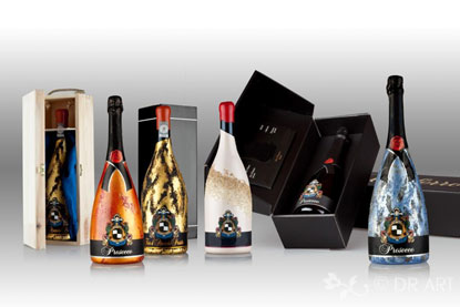 decorazione bottiglie, wine art